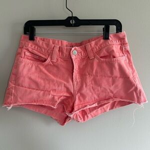 J BRAND Women's Coral Cutoff Low Rise Shorts Size 28 denim Jean shorts